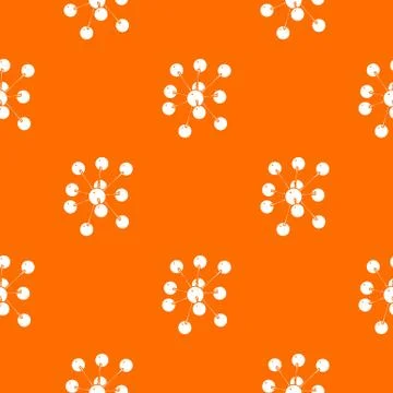 Cresols molecule pattern vector orange Stock Illustration