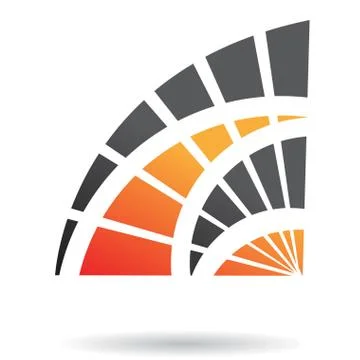 Crest Shaped Abstract Icon Stock Illustration