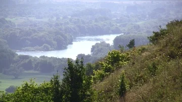 Cretaceous mountains on the Don river. Video stock 85626743