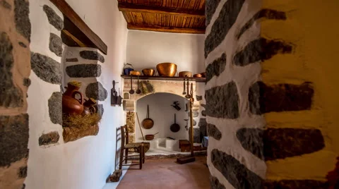 Cretan Kitchen Stock Footage 52300478