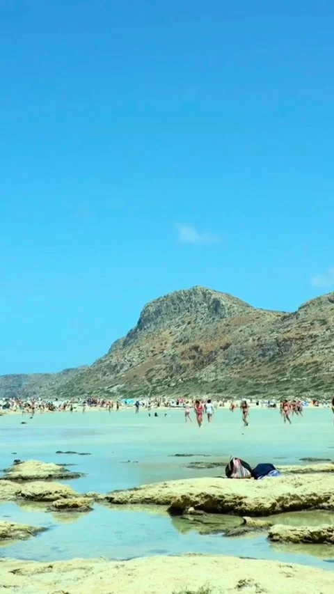 Crete Island Dipping Pool (Mobile Video) Stock Footage 329707941