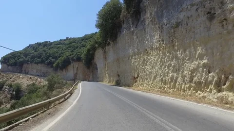 Crete road view Stock Footage 72176310
