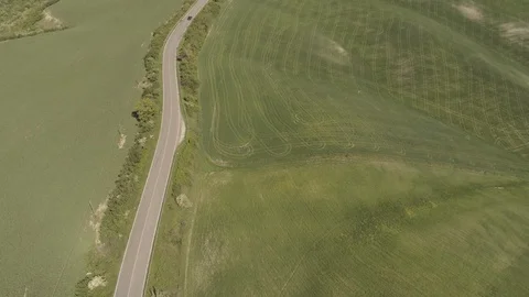 "Crete senesi" aerela view Video stock 107123166