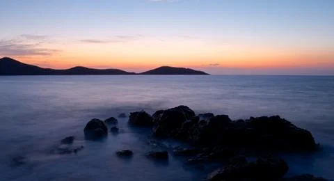 Crete in the sunset Stock Photos
