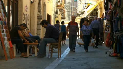 Crete89 Rethymnontourists Stock Footage 21847190