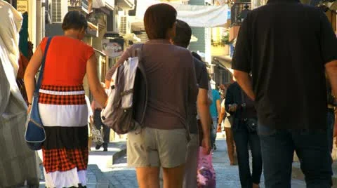 Crete91 Rethymnontourists Stock Footage 21831148