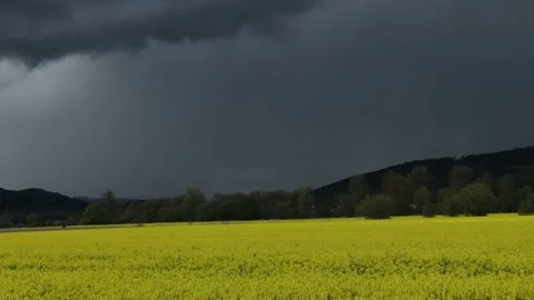 The Creuzburg castle in Thuringia in a thunderstorm Stock Footage 154369810
