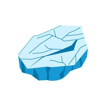 Crevasse ice crack cartoon vector illustration 스톡 일러스트