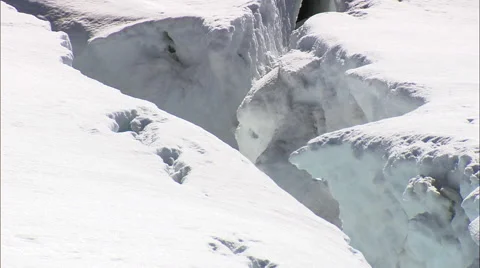 Crevasse In Ice Sheet Stock Footage 65387215