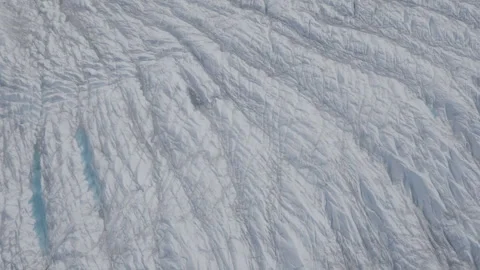 Crevasses and Ice Streams Within Greenland Ice Sheet Aerial Stock Footage 292941405