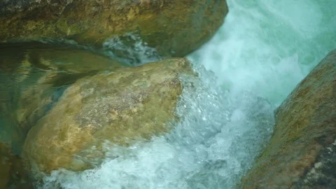 Crevice Water Fall Small Stock Footage 124161083
