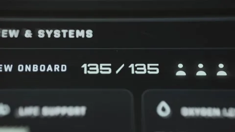 Crew And Systems Panel Showing All Personnel Onboard 4K Stock Footage 341842714