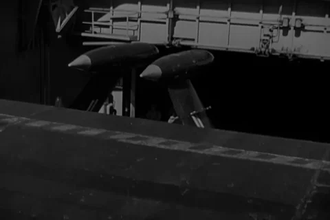 Crew conduct flight operation on flight deck - 1951 Stock Footage 102874593