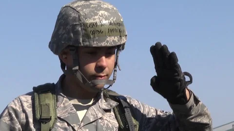 Crew load explosive in forklift at The Air Dominance Center - 2015 Stock Footage 101168739