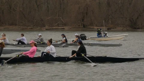 Crew Rowing Stock Footage 85672156