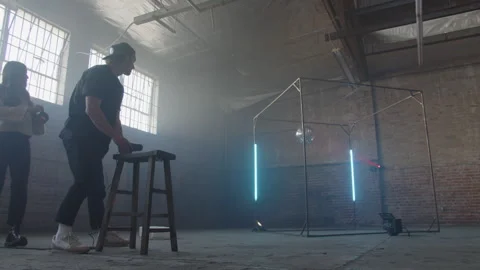 Crew Setting Up Shot Stock Footage 270328616