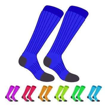 Crew socks soccer vector cartoon graphic Stock Illustration
