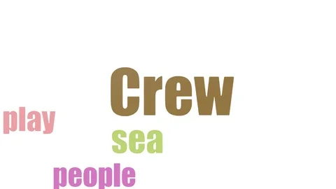 Crew Tagcloud Animated On White Background Stock Footage 107207053