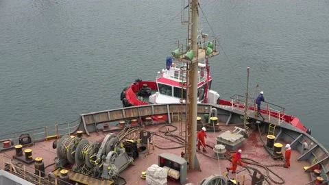 Crew working onboard a ship 動画素材 222013817