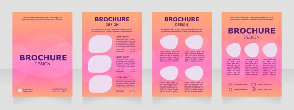 Crewed Moon landing program blank brochure design Stock-Illustration