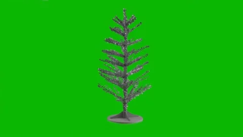Crhistmas Silver Tree Stock Footage 143754259