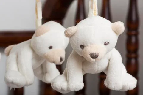 Crib and bears Stock Photos