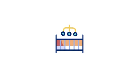 Crib Animated Icon Stock Footage 320341437