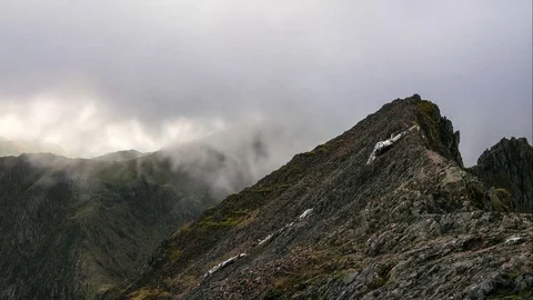 Crib Goch Timelapse / Hyperlapse in Snowdonia. 動画素材 80291982