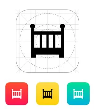 Crib icon Stock Illustration