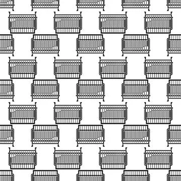 Crib pattern seamless vector Stock Illustration