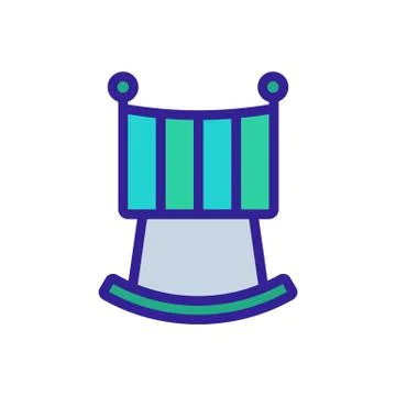 Crib pendulum icon vector outline illustration Stock Illustration