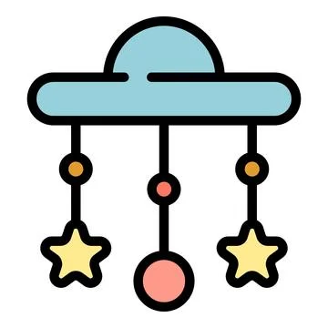 Crib toys icon vector flat Illustrazione stock