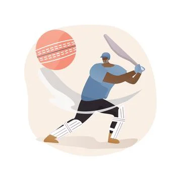 Cricket abstract concept vector illustration. Illustrazione stock