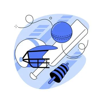Cricket abstract concept vector illustration. Illustrazione stock