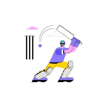 Cricket abstract concept vector illustration. Illustrazione stock