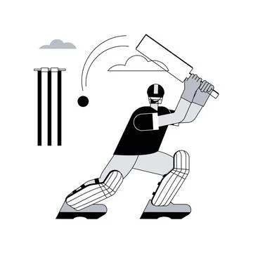 Cricket abstract concept vector illustration. Illustrazione stock