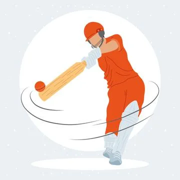 Cricket athlete player Illustrazione stock