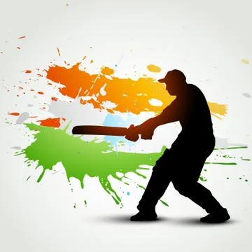 Cricket background 스톡 일러스트