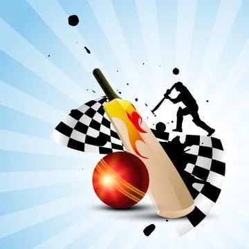 Cricket background 스톡 일러스트