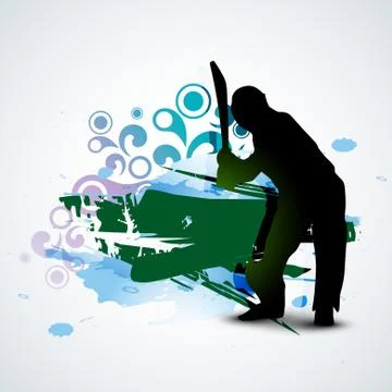 Cricket background Stock Illustration