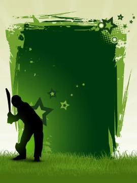 Cricket background Illustrazione stock