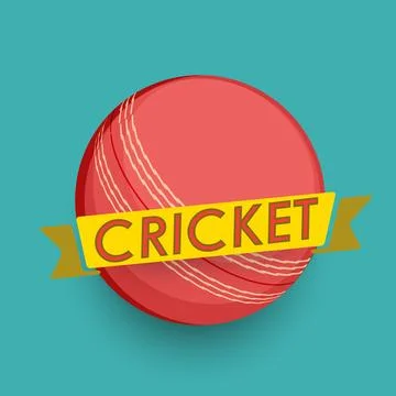 Cricket ball concept. 스톡 일러스트