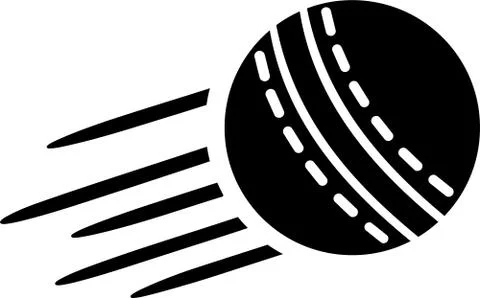 Cricket ball flying Illustrazione stock