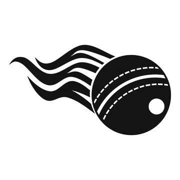 Cricket ball flying with motion speed trail 库存插图
