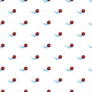 Cricket ball flying seamless pattern for sports background Stock Illustration