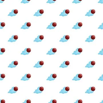 Cricket ball flying seamless repeating pattern background 스톡 일러스트