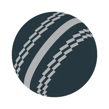 Cricket ball icon, equipment element closeup design, sport object vector illu Illustrazione stock