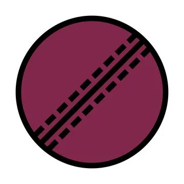 Cricket Ball Icon Stock Illustration