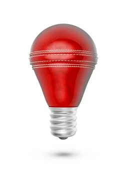 Cricket ball light bulb 스톡 일러스트