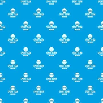 Cricket ball pattern vector seamless blue Illustrazione stock